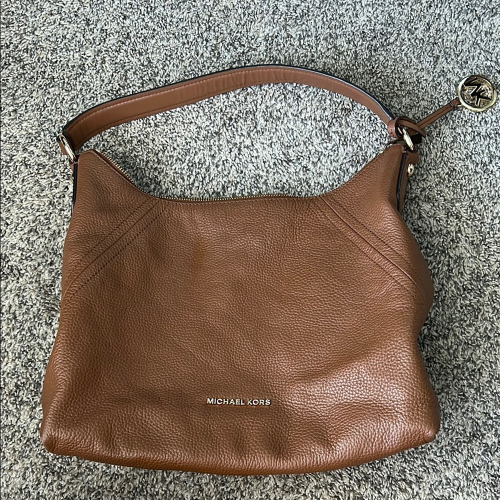 Michael Kors Brown Leather Shoulder Bag